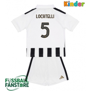 Juventus Manuel Locatelli #5 Replik Heimtrikot Kinder 2026-27 Kurzarm (+ Kurze Hosen)
